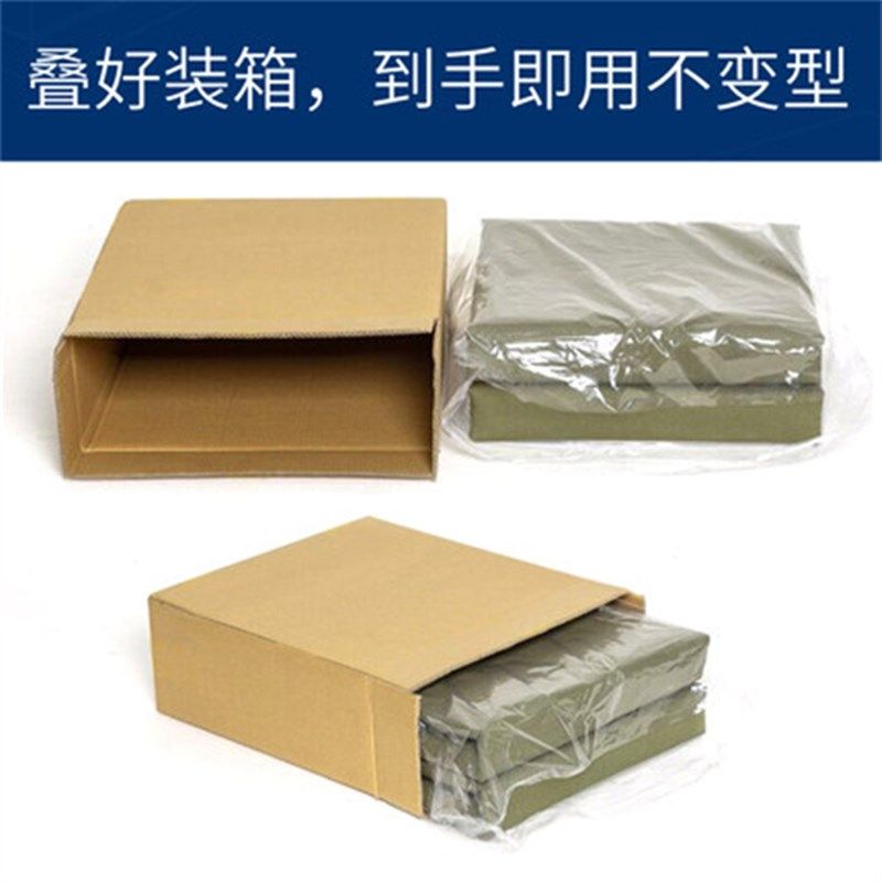 手工纯热熔棉成型军绿色r被豆腐块定型标准内务棉被无帆布定型被