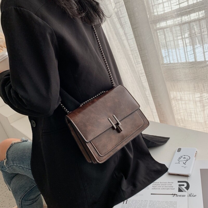 上新质感小方包包女2021新款潮洋气百搭斜挎包链条时尚复古单肩包