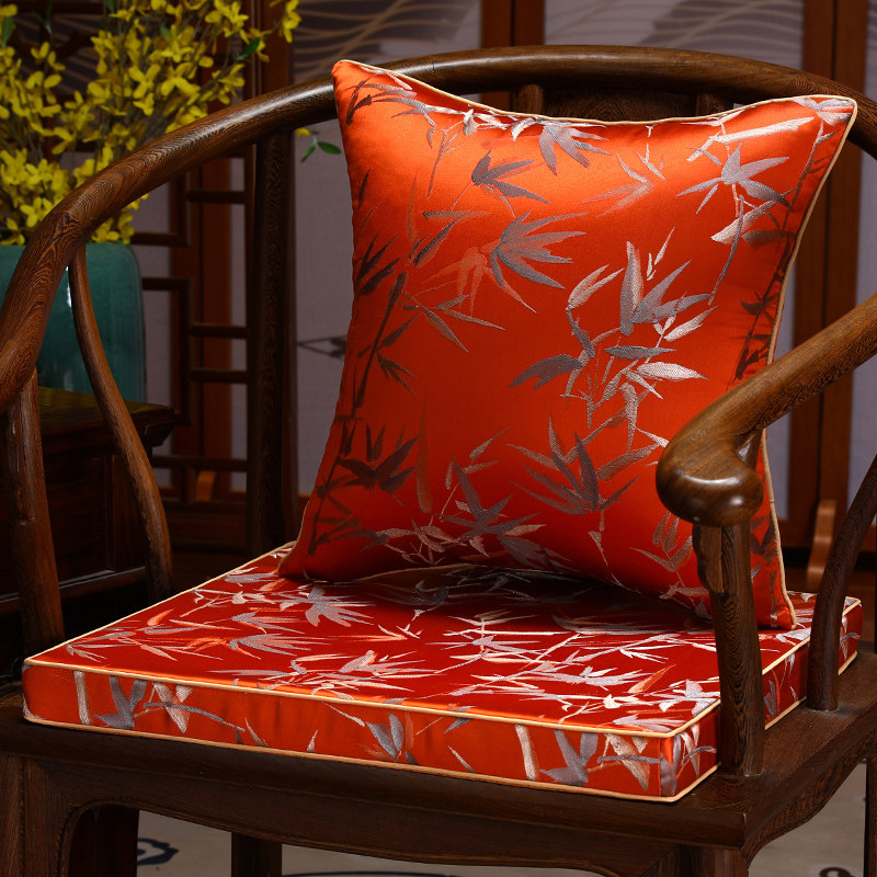 中式提花凳子垫实j木椅子坐垫板凳座垫方凳坐垫圈椅家用茶椅垫定