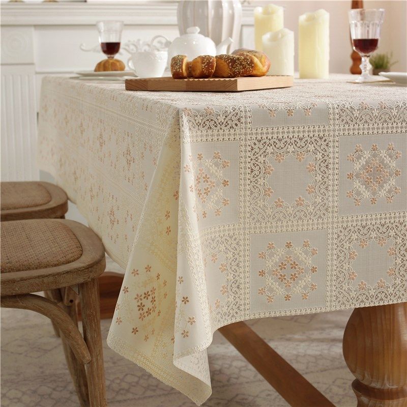 桌布防水防油免洗防烫茶几布罩餐桌垫子pvc长方形塑料Z台布高级感