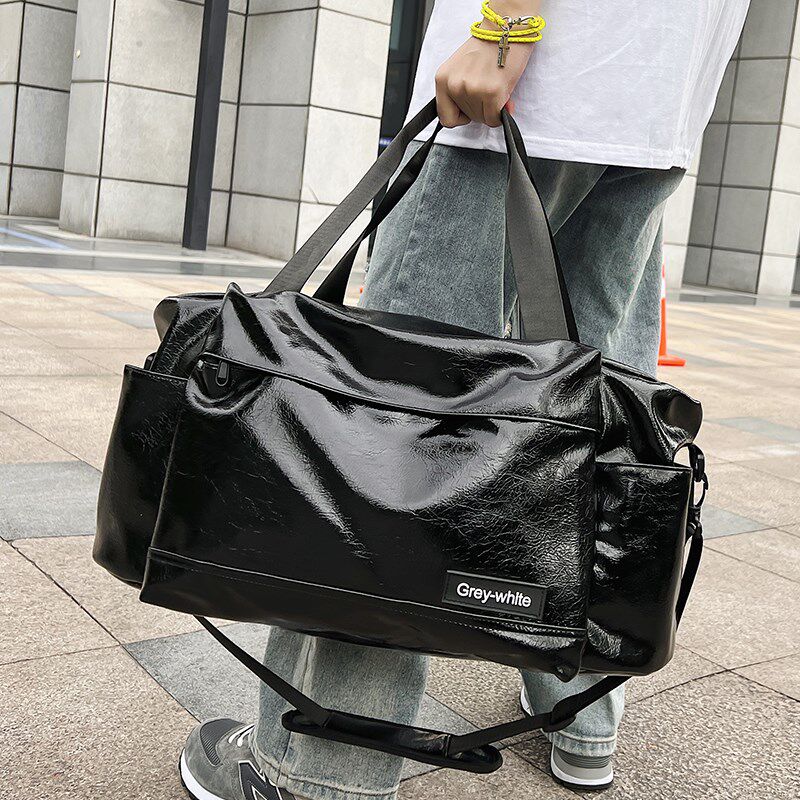 短途旅行包女大容量出差住宿行李收纳包男防水pu健身瑜伽包待产包