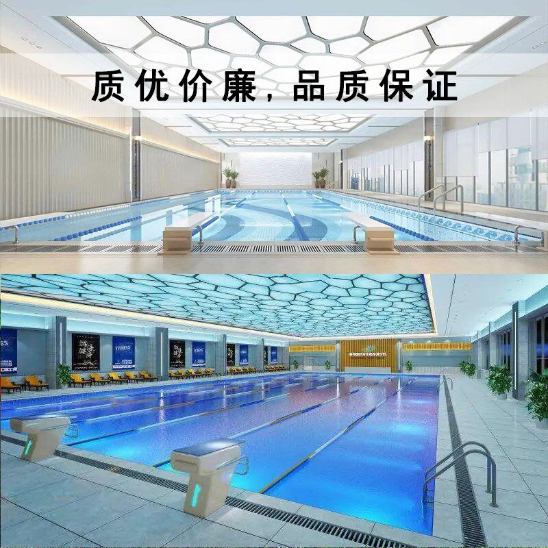 民宿酒店游泳池亚克力玻璃建造别墅户外J庭院恒温无边冲浪水池设
