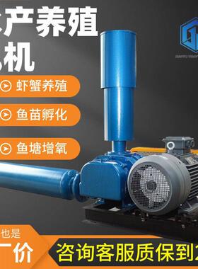 三叶罗茨鼓风机虾蟹养殖鱼塘增氧80型水产养殖专用罗茨风机