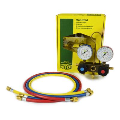 威科油表空调加氟表BM2-6-DS-R407C冷媒雪种加液双表组制冷压力表