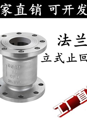 304不锈钢法兰立式止回阀 H42W-16P法兰止回阀止逆阀单向阀dn5025