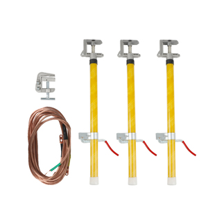 10KV高压接地线2505接地棒电站配电房放电棒户内铝头弹簧式软铜线