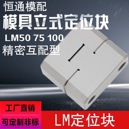 塑模具厂家精密立式0零度固定位块导柱辅助器方形边锁LM50/LM75