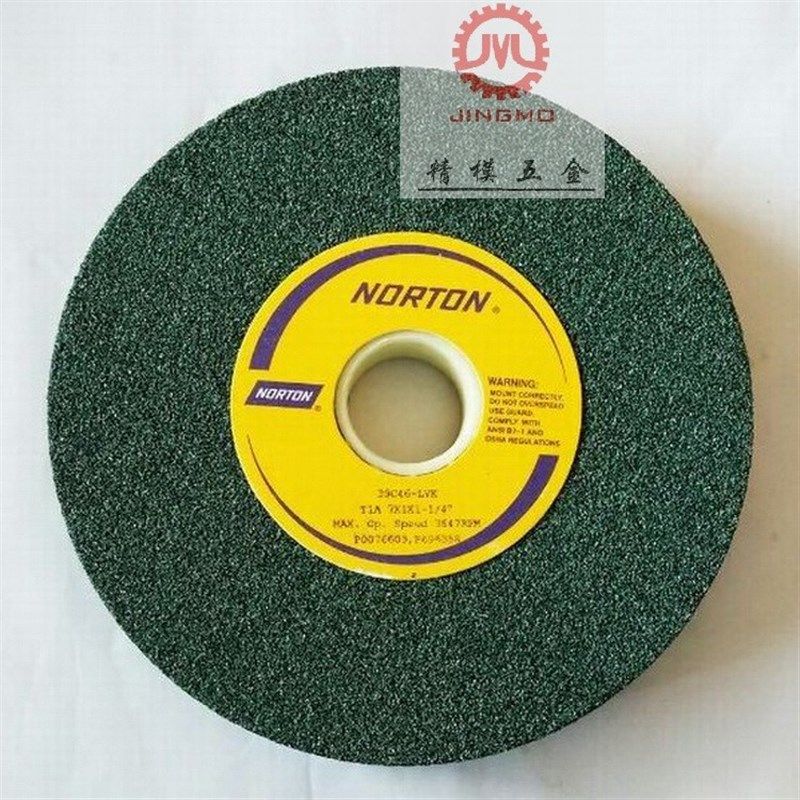 诺顿绿色砂轮39C205*25.4*31.75绿碳化硅磨轮8*1*1-1/4 46K-120K