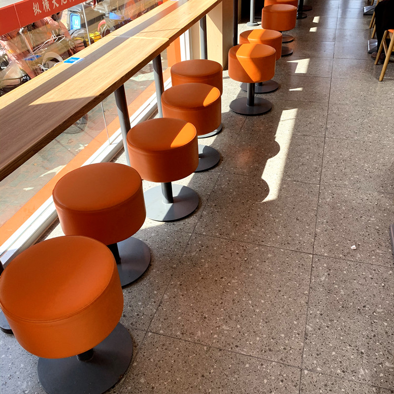肯德基圆凳包子客定制皮凳子快餐小吃包子奶茶店商用餐饮不锈钢凳