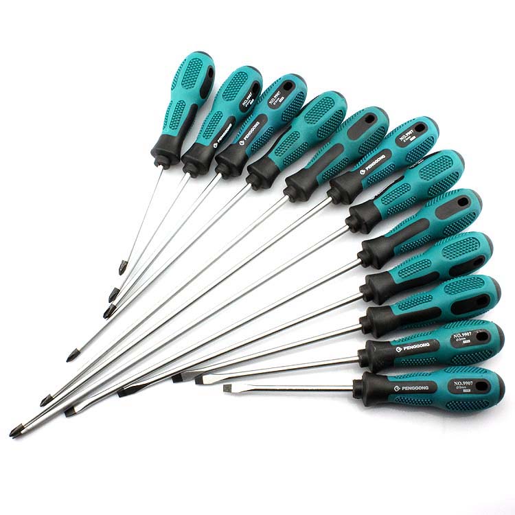鹏工十字螺丝刀带磁 5mm一字螺丝刀 PH1十字起子改锥 梅花起子