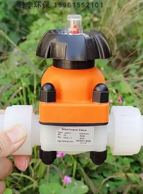 DN15/20/25双由令隔膜阀塑料水处理PVDF带活接塑料法兰式停止阀门