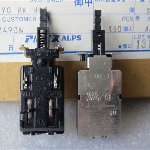 SDDF-3进口日本ALPS电源自锁开关4脚功放机箱按键开关4A/128A250V
