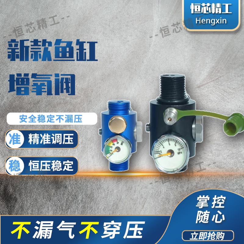 新款恒压阀减压阀鱼缸增氧阀养鱼养水草一体双表阀门恒压范围2-15