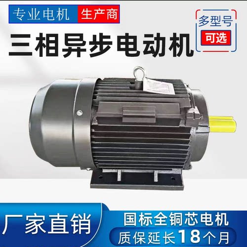 电机380V国标铜线卧式电机4极2.2KW5.5KW30KW90KW三相异步电机