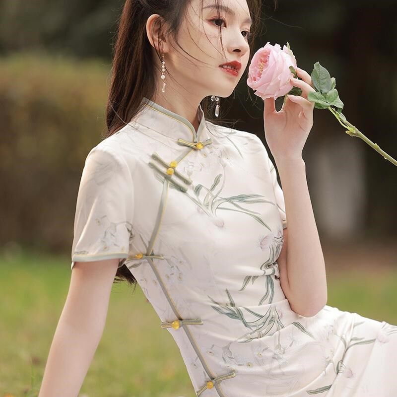 海派旗袍2025新款新中式气质改良春夏日常可穿连衣裙少女年轻款