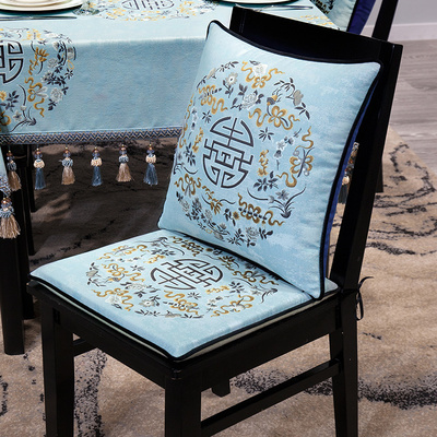 新中式餐桌布长方形布艺盖布1206D现代简约中国风台布茶几布方桌