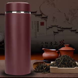 便携磁化杯高档紫砂内胆r茶杯带茶滤茶水分离杯保温杯男女车载水