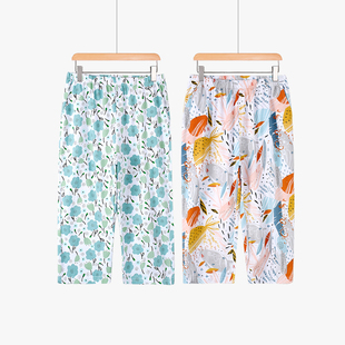 中老年七分裤 老人大尺码 女纯棉妈妈裤 短裤 宽松女 子老年人薄款 夏季