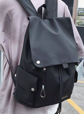 2024新款书包女高中大学生日系ins潮牌工装大容量双肩包女休闲旅