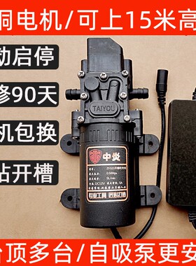 无尘开槽机水泵12伏直流喷头雾化小型联动电钻打孔水泵专用自吸泵