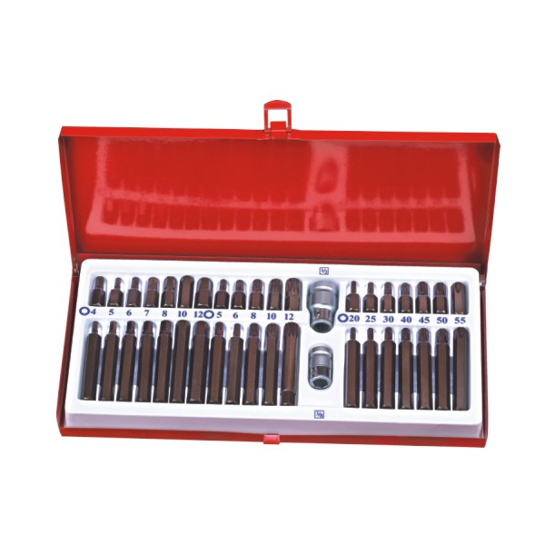 台湾鹰之印 40件旋具套筒组套 外内角套筒 内六角套筒 S2合金钢