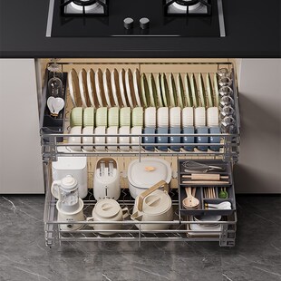 浅拉篮350 550不锈钢碗 400深拉篮50s0深600橱柜800碗篮750抽屉式