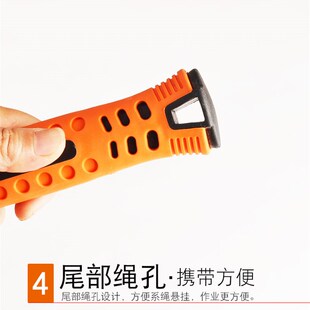 大汉力量重型防震短把方头石工锤 木工H石匠郞头 实心方形锤子二