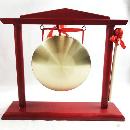 铜锣纯铜 带架铜锣 吉祥铜锣z锣鼓镲开道锣防汛预警锣铜锣锣鼓乐
