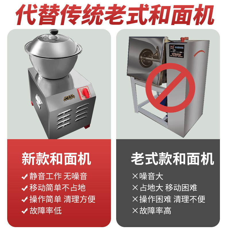 盆式和面机商用小型电动活面搅拌机多H功能拌馅机全自动揉面机家