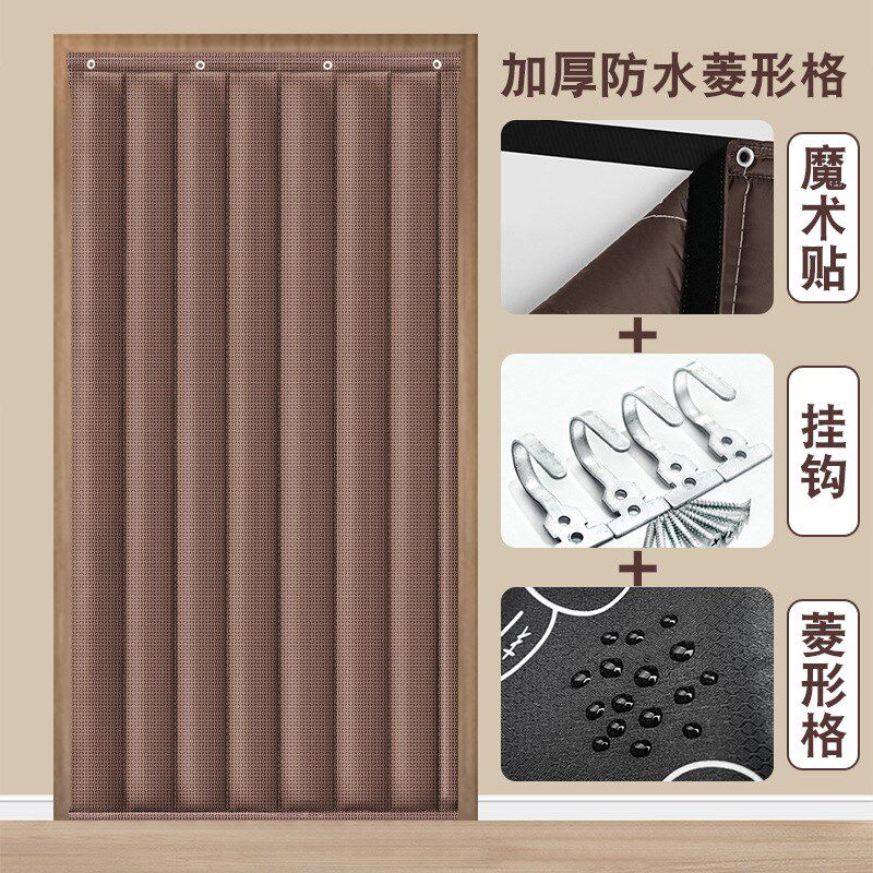 冬季棉门b帘整片加厚保暖防风防水免打孔隔音酒吧商用冷库隔断挂