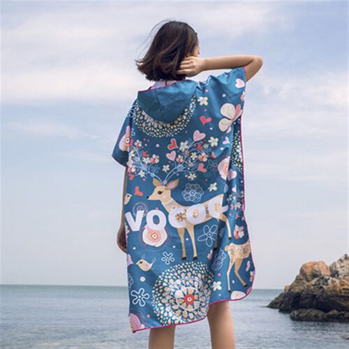 速干浴巾旅行沙滩巾游泳浴巾女毛巾浴袍吸水斗篷海边旅游用品