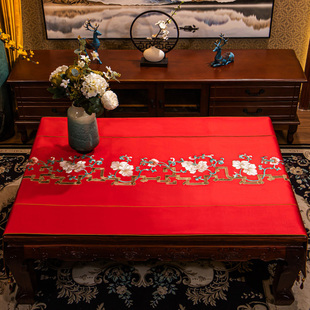 现代简约新中g式茶几布布艺盖巾中式客厅红木桌布餐桌垫长方形台