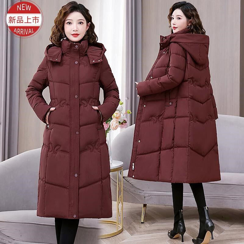 2024新款款羽绒棉服女中长款修身加厚时尚韩版保暖显瘦冬季外套