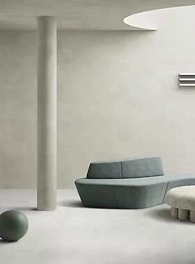 侘寂风微水泥瓷砖灰色通体仿古w砖室内地砖750x1500客厅背景墙砖