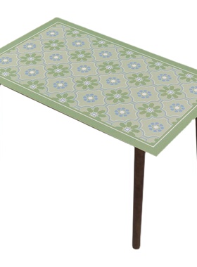 绿色几何皮革桌垫防水防油免洗桌布长方形餐桌Q布茶几桌布简约现