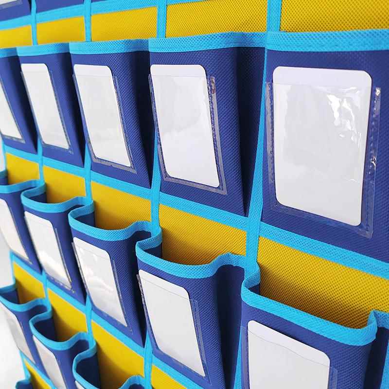 班级手机收纳袋名字挂墙员工办公室F收手机神器教室用墙上收纳袋