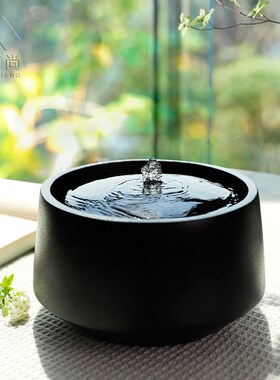 桌面流水摆件喷泉循环水系景观玄关客H厅卧室办公现代简约装饰送