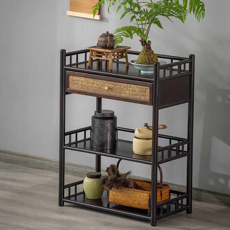 博古架中式茶叶j柜茶室置物茶具工艺品紫砂壶摆放收纳柜高档简约