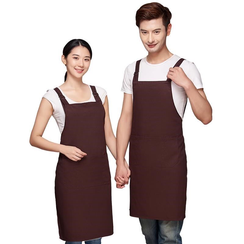 围裙布料定制logo印字防水z防油餐饮工作服工厂车间女订做时尚