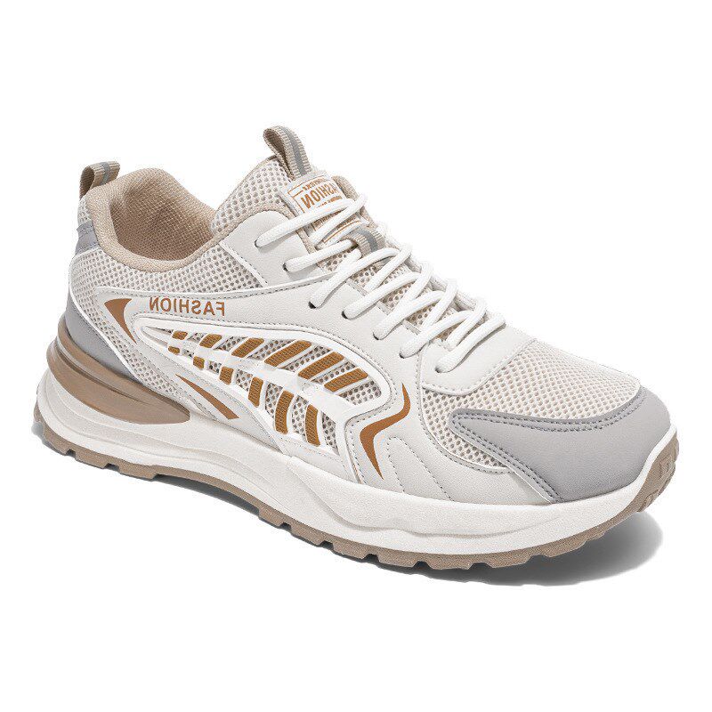 春季男鞋新款透气网面运动跑步鞋韩版潮流百搭厚S底学生休闲老爹