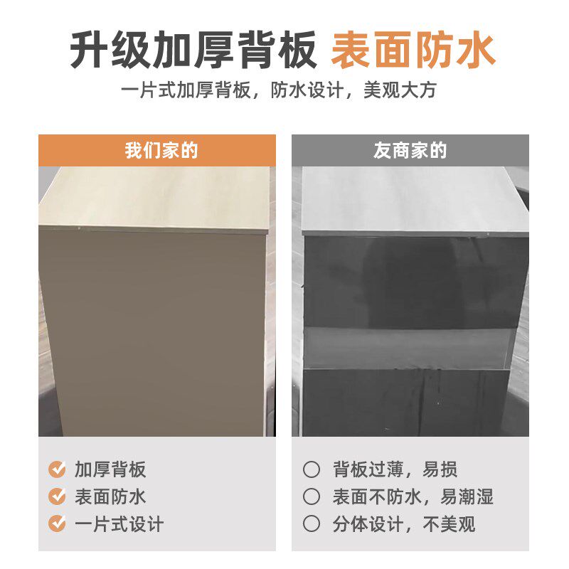 文件柜带锁可移动储物柜办公室木质抽屉柜带轮P桌下收纳矮柜小柜