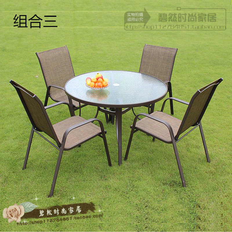 户外茶几露天折叠桌子套件阳台z咖啡酒吧休闲烧烤铁艺桌椅防水组