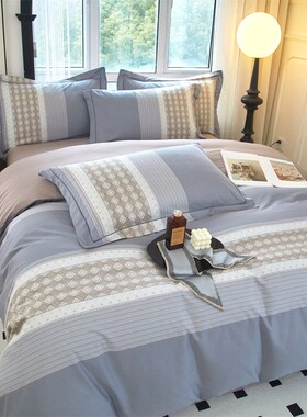 新款时尚四件套10o0床上用品春夏全棉四季款床单被套被罩4件套