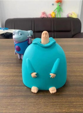 生日礼物蓝胖中指摆件女生送礼物男生朋友同事搞笑沙雕好玩的东西