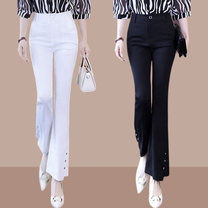 微喇叭裤女士夏季薄款2025新款爆款裤子垂感高级感西装裤休闲九分