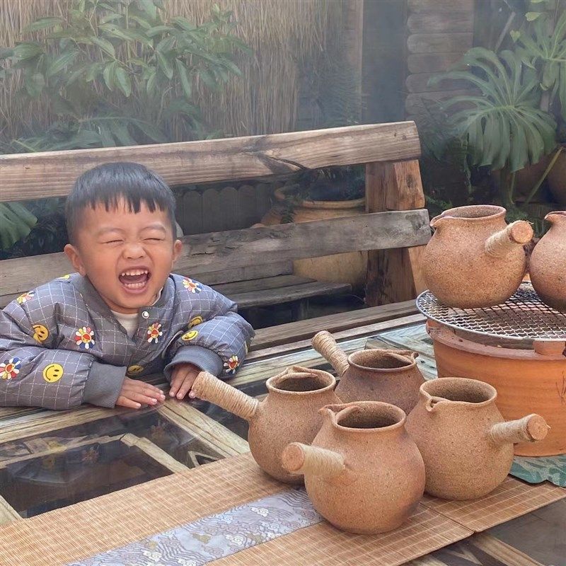 云南围炉手工粗陶柴烧土陶罐煮茶壶K茶具茶器公道杯烤茶罐