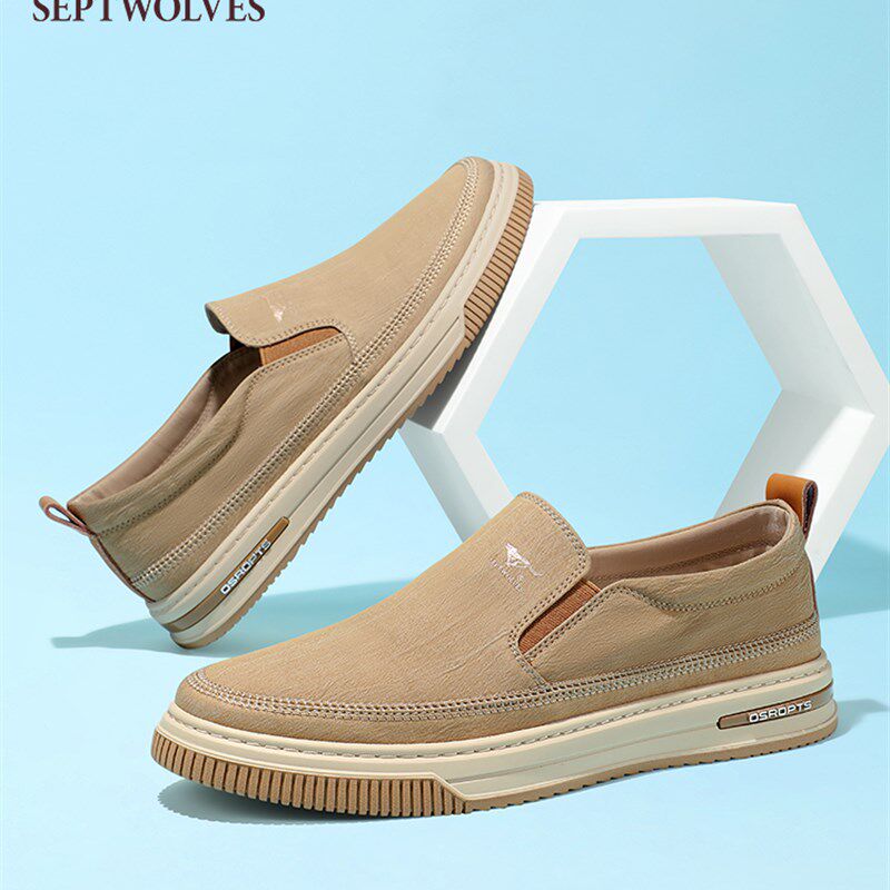 男款高级感帆布鞋k一脚蹬透气鞋子夏季薄款轻便休闲鞋平底套脚板