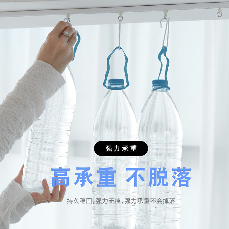 免打孔全遮光窗帘挂钩式粘贴轨道u型l形K卧室拐角飘窗小窗户遮挡