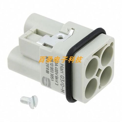 HARTING 连接器 09120033051 公芯大电流3芯40A400V HAN-Q-3/0-M