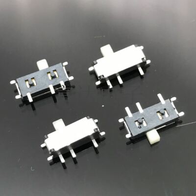 拨动开关MSK-12C02G1.5H白炳贴片SMT 7脚拨动超薄小开关两档20只